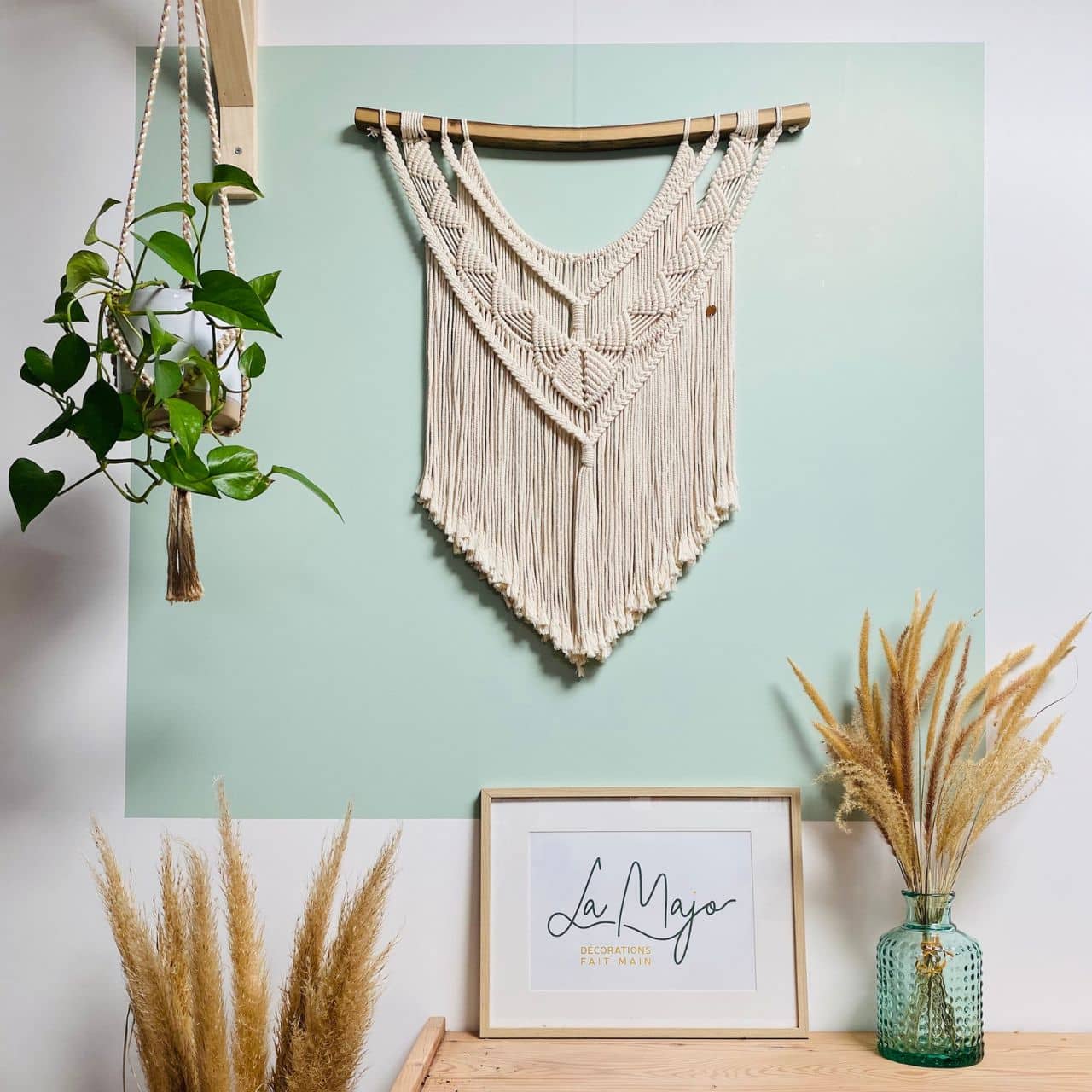 Accessoire en macramé.