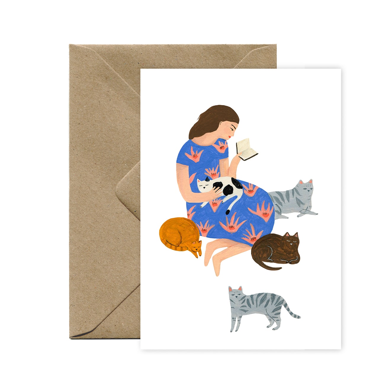 Illustrations sont peintes à la main dans son atelier puis reproduites sur un papier de qualité, durable et responsable chez des imprimeurs français.