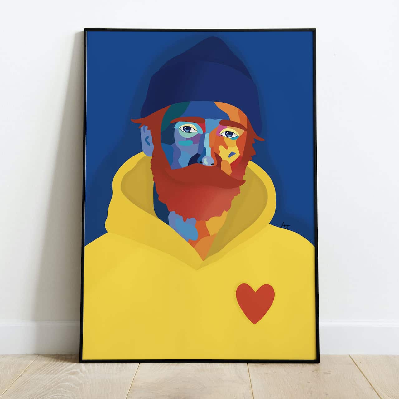 Conception d'un portrait d'un marin, inspiré de l'océan.
