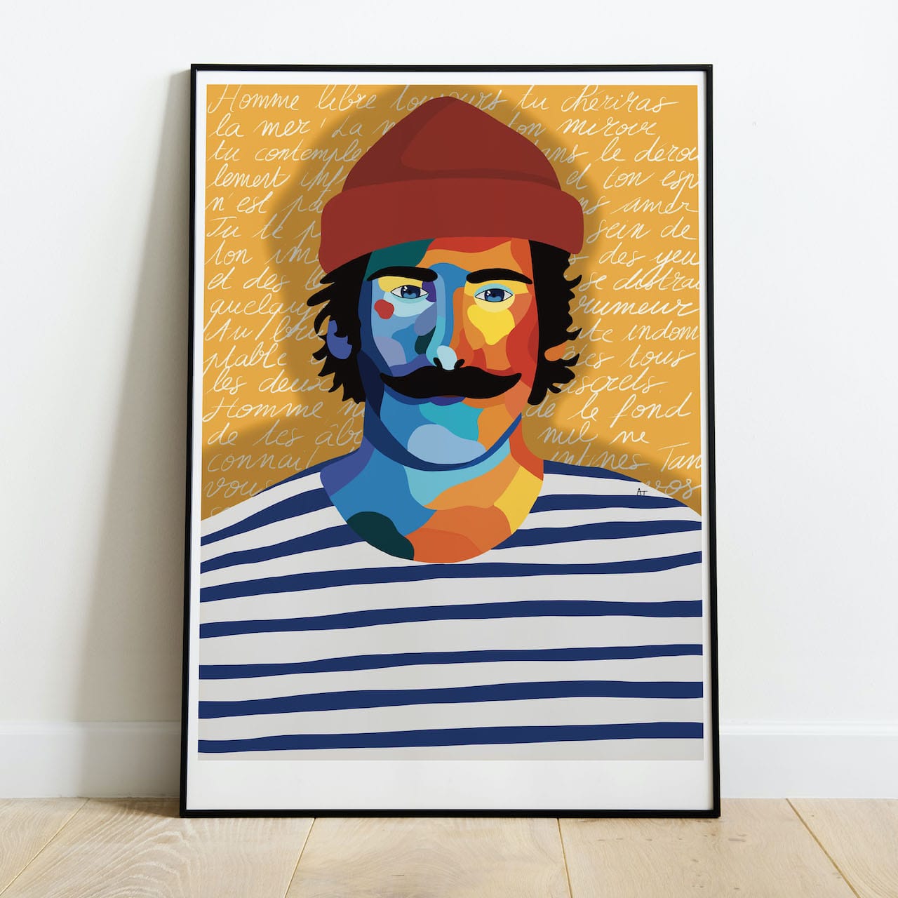 Portrait d'un pêcheur, signé : Atelier Salé