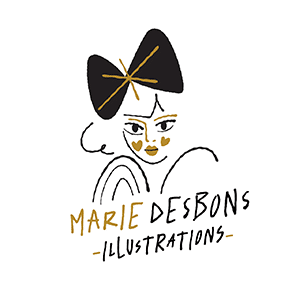 Logo de Marie Desbons, créatrice d'illustrations et de broderies réalisées à la mains