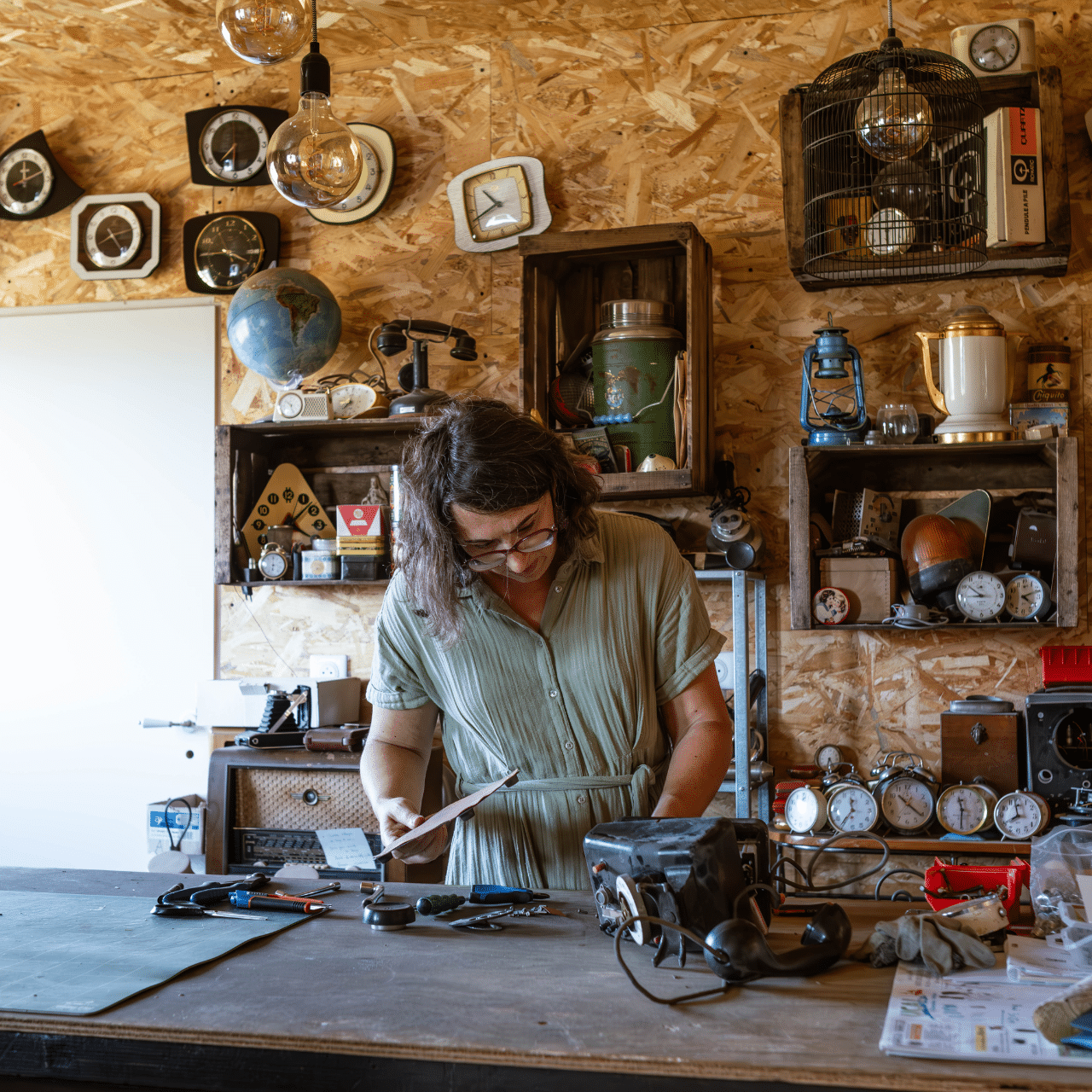 Je chine, répare et transforme des objets oubliés pour leur offrir une seconde vie pleine de style et d’histoire. Chaque création naît d’une rencontre : un objet vintage, une idée et beaucoup de travail à l’atelier.