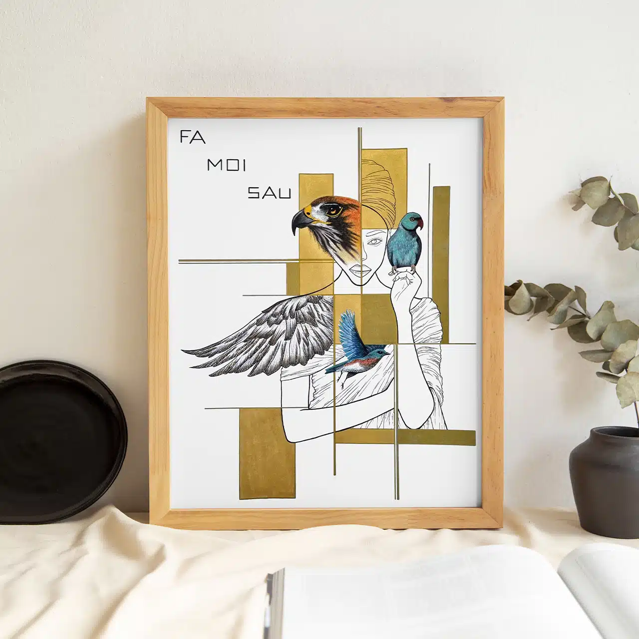 Illustratrice et décoratrice poitevine, vous développez un univers poétique et engagé aux frontières de l'Art déco, de la nature et de l'écoféminisme.